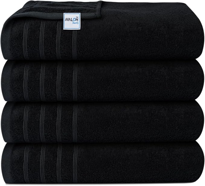 Avalon Towels Bath Towels Set of 4, Size 30 x 60 Inches, Highly Soft and - Image 2