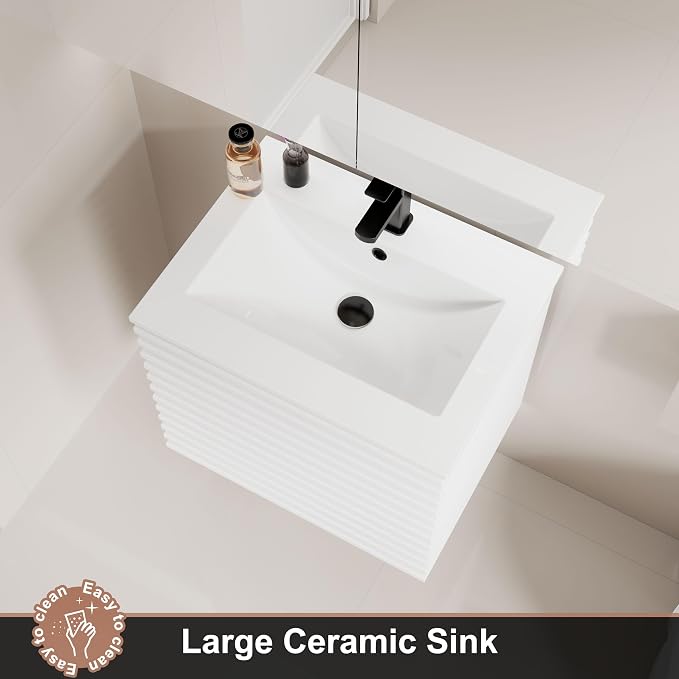 LUCKWIND 24" Floating Bathroom Vanity - Image 4