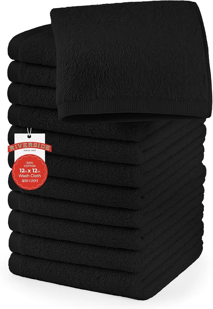 RIVERSIDE 12 Pack Washcloths by RIVERSIDE