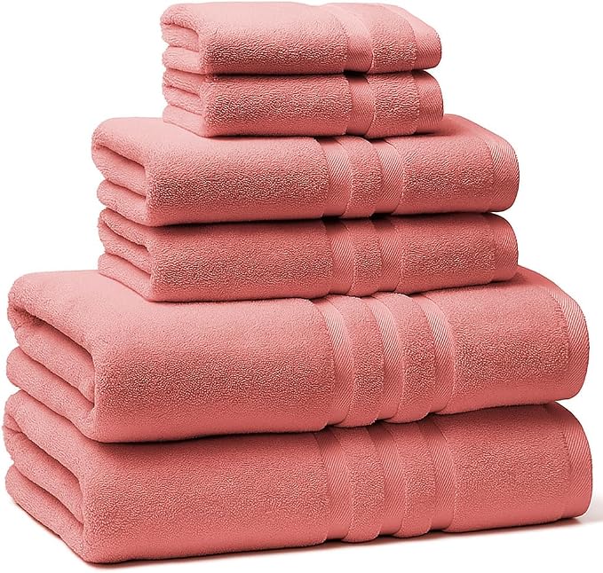 6 Pieces - Turkish Cotton - Luxury Towel Set - Image 4