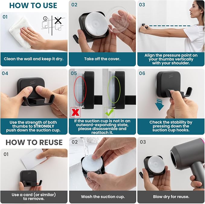 TAILI Stylish 304 Stainless Steel Bathroom Suction Hooks - Image 8