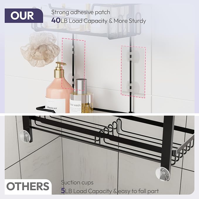 SWTYMIKI Bathroom Shower Caddy Hanging - Image 7