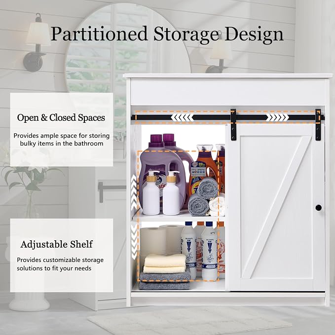 30" Farmhouse Bathroom Vanity - Image 5