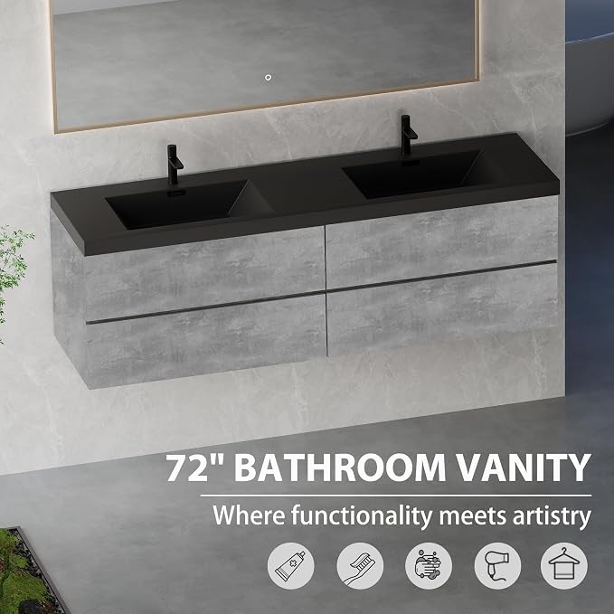 72" Floating Bathroom Vanity - Image 3