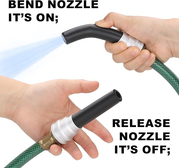 Hromee Handy Bend Water Spray Nozzle, Flexible Garden Hose Attachment - Image 2