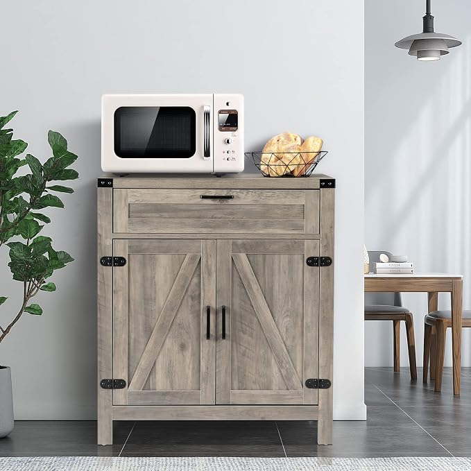VINGLI Modern Farmhouse Sideboard Buffet Cabinet by VINGLI