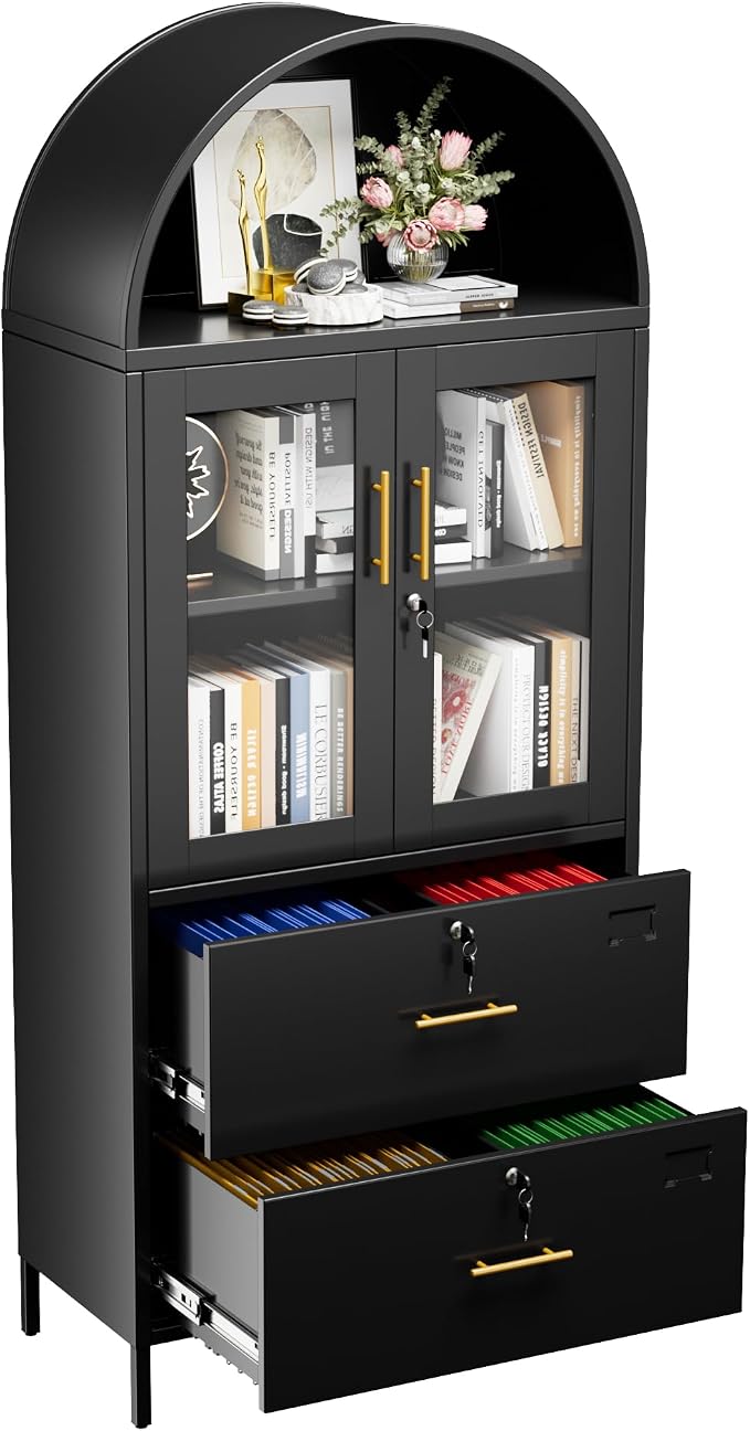 73''H Metal Arch File Cabinet, Filing Cabinet by JAORD