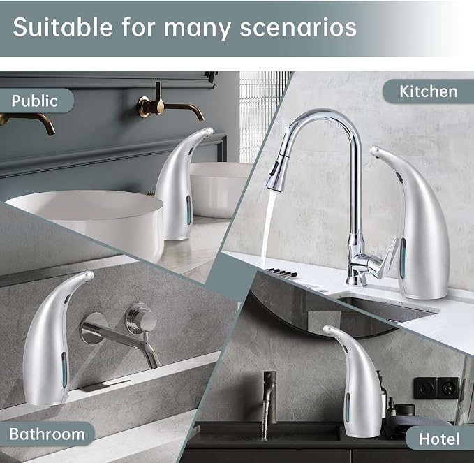 Automatic Soap Dispenser Touchless, 300ML Hand & Dish Countertop Electric - Image 7