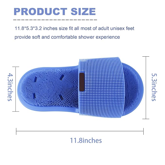 Shower Foot Scrubber with Non-Slip Suction Cups, Silicone Bristle Shower Foot - Image 3