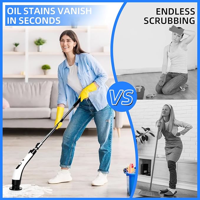 PUNOMO Electric Spin Scrubber, Cordless Waterproof Cleaning Brush - Image 4
