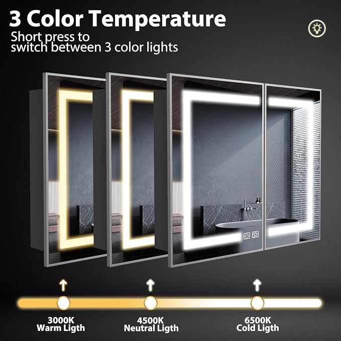 ROOMTEC Lighted Medicine Cabinet - Image 5