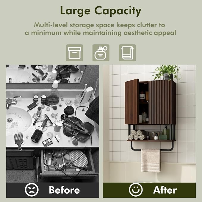 RUSTOWN Farmhouse Bathroom Wall Cabinet - Image 9