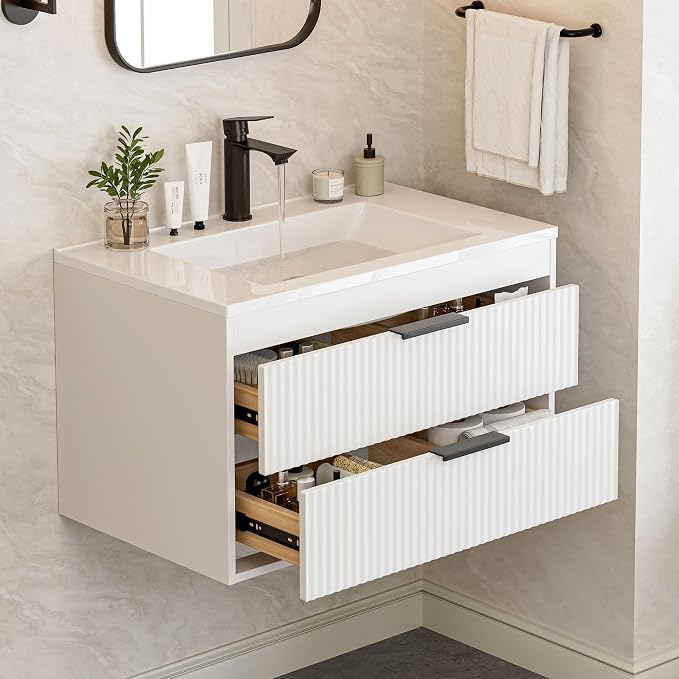 30 Inches Modern MDF Bathroom Vanity - Image 3