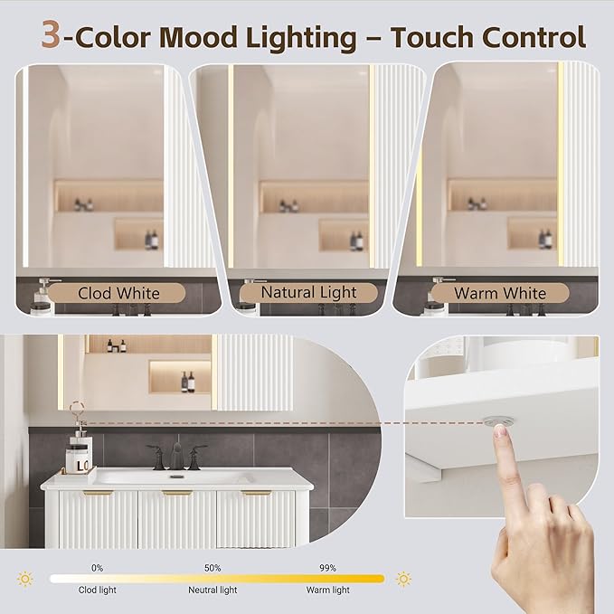 Lighted Bathroom Medicine Cabinet - Image 4