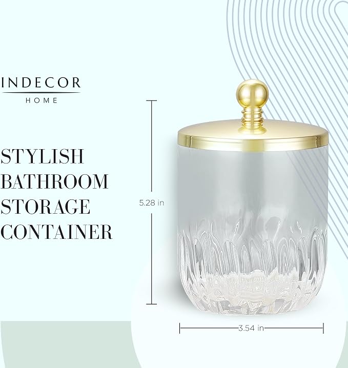 Clear Transparent Apothecary Vertical Wavy Glass Jar - Image 3