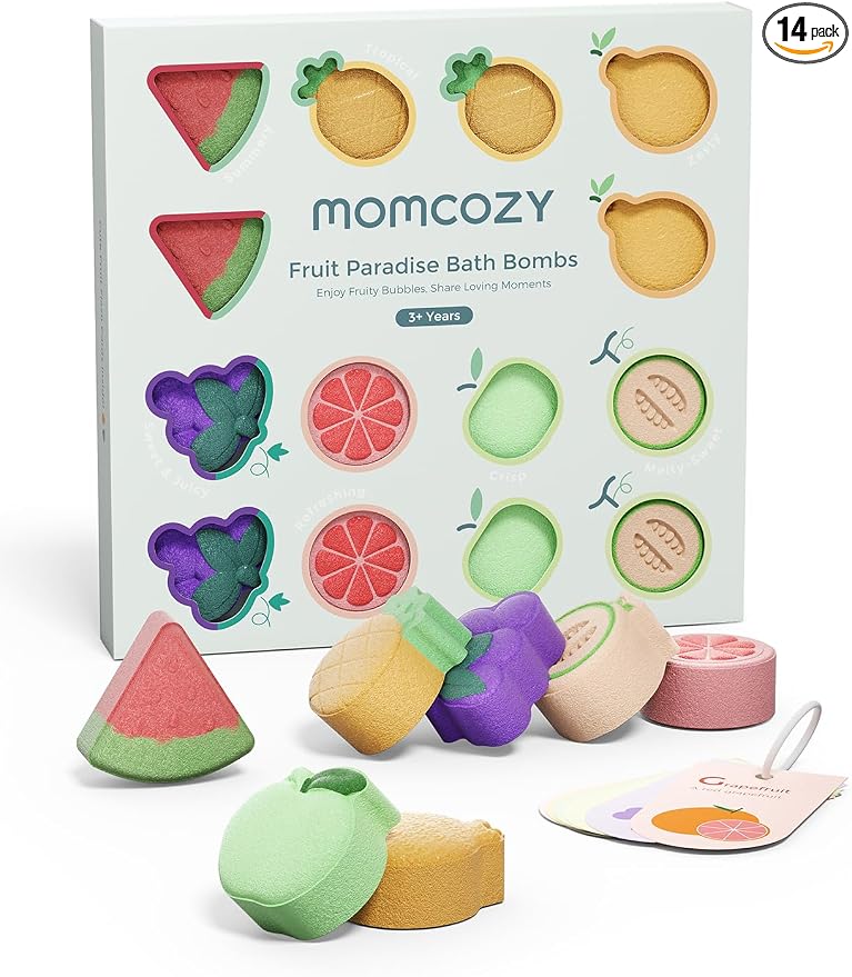 Momcozy 14-Pack Fruit Bath Bombs by Momcozy