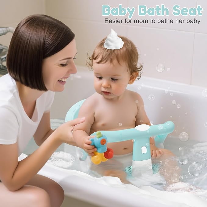 Baby Bath Seat for Babies 6 Months & Up Sitting Up, Non-Slip Baby Bath Chair - Image 2