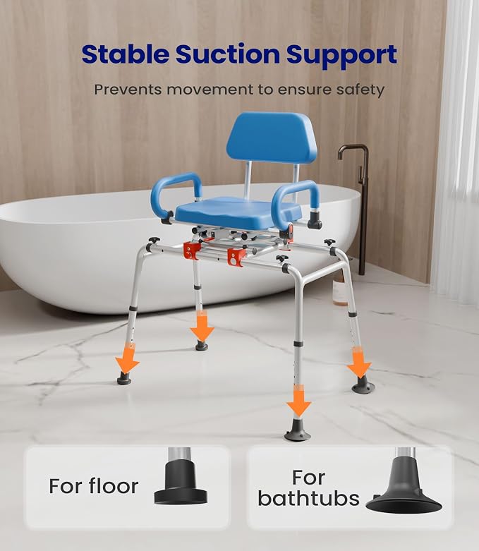 VOCIC Sliding Shower Chair - Image 4