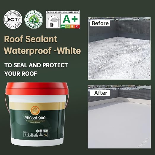 35 oz White Roof Sealant Waterproof, Elastomeric Roofing Coating Liquid - Image 2