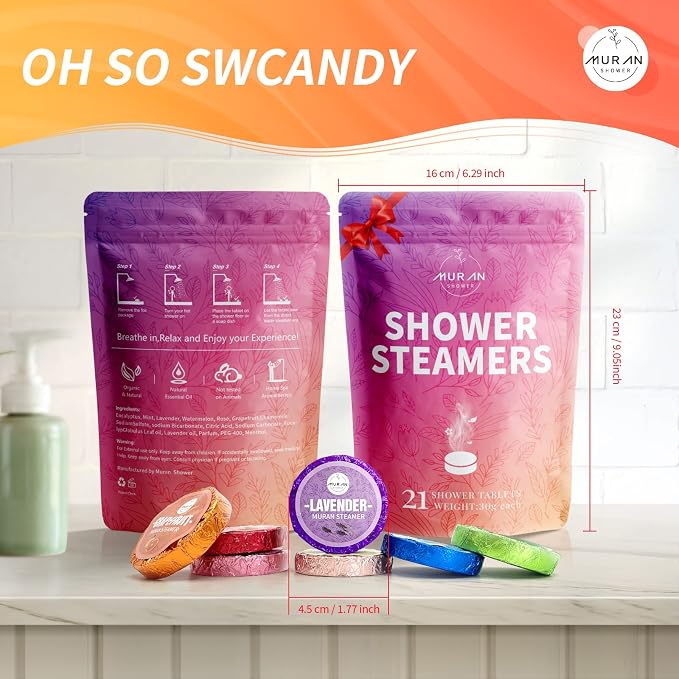Shower Steamers Aromatherapy 21-Pack Shower Bombs Christmas Gifts - Image 7