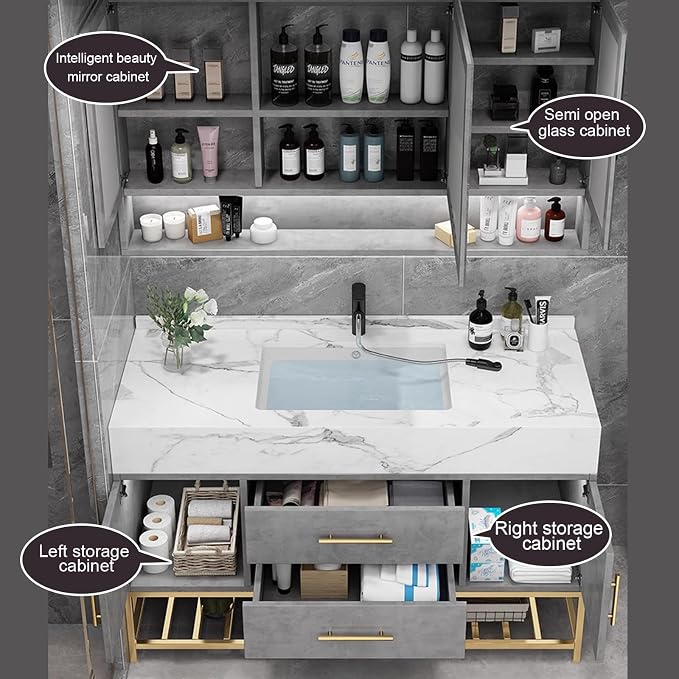 Modern 47" Bathroom Vanity - Image 4