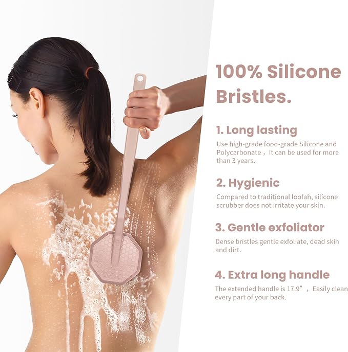 iTokGoK® Silver-Infused Silicone Back Scrubber - Image 2