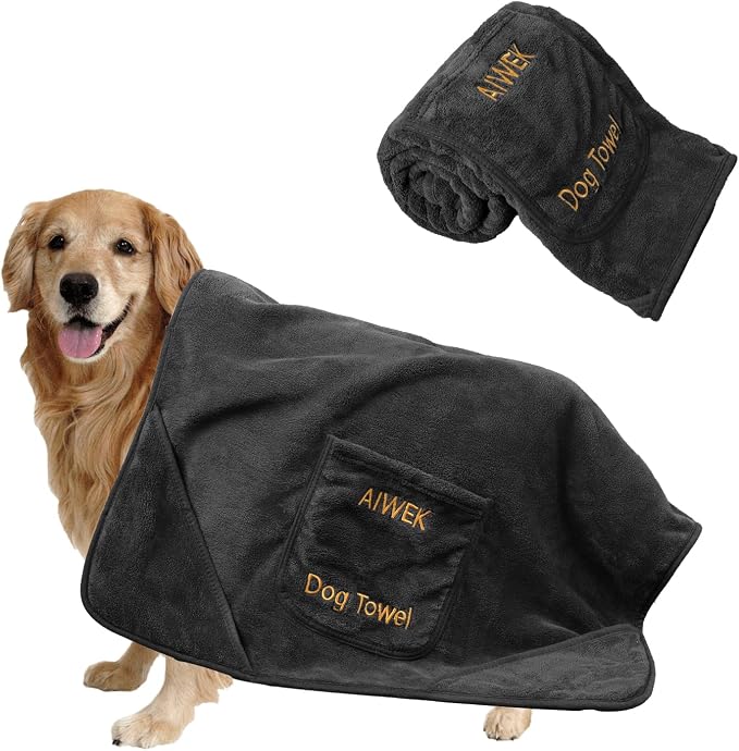 Super Absorbent Microfiber Dog Towels by AIWEKHOME