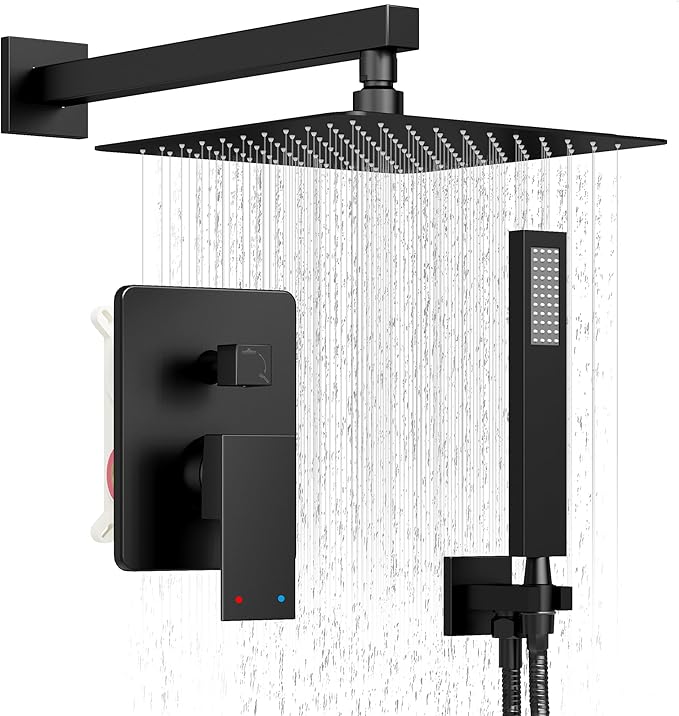 Black Shower System, Shower Faucet Set by HoliSpa