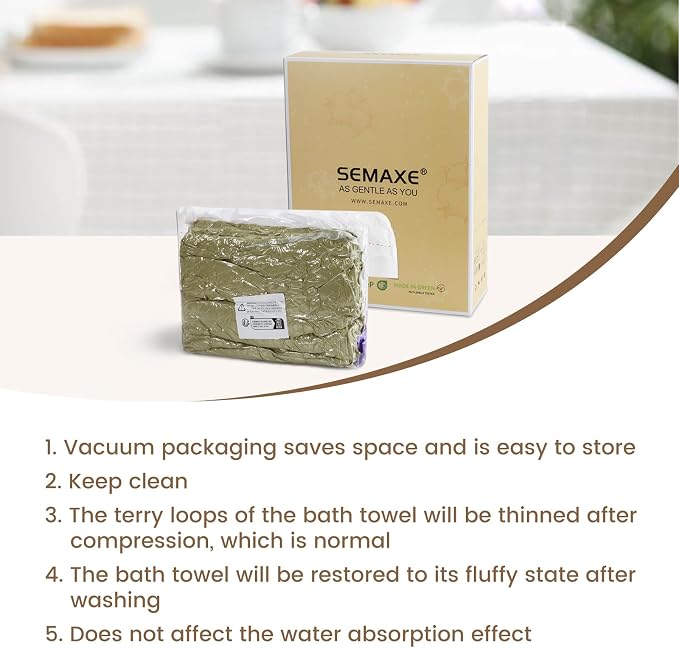 SEMAXE 4-Pack Luxury Bath Towels - Image 5