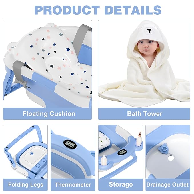 MoreFeel Collapsible Baby Bathtub - Image 7