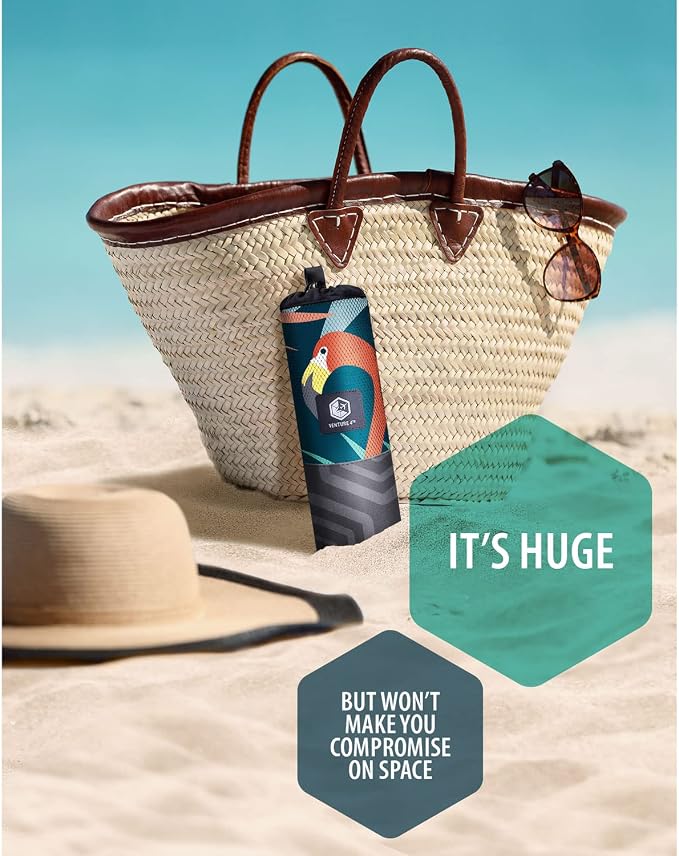 VENTURE 4TH Microfiber Beach Towel: Quick-Dry, Sandproof and Lightweight - Image 4