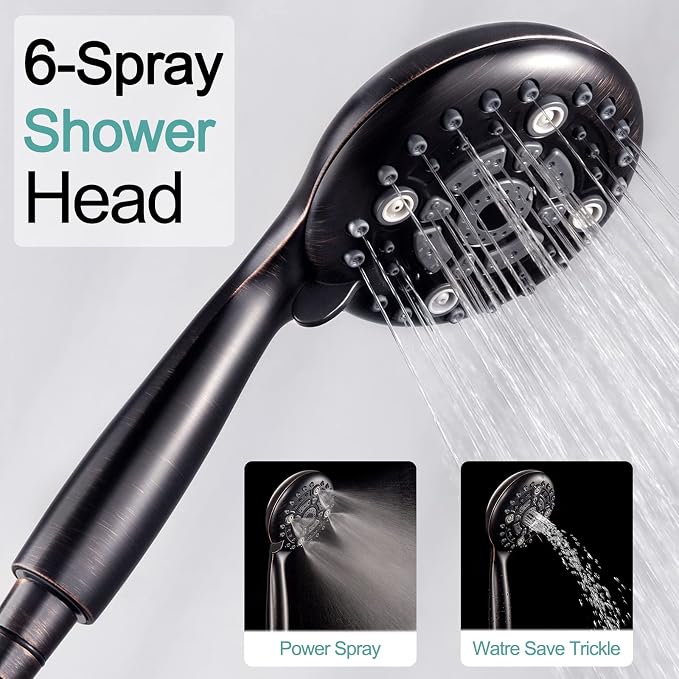 SR SUN RISE 12 Inch Oil Rubbed Bronze Shower System, Wall-Mount Adjustable - Image 7