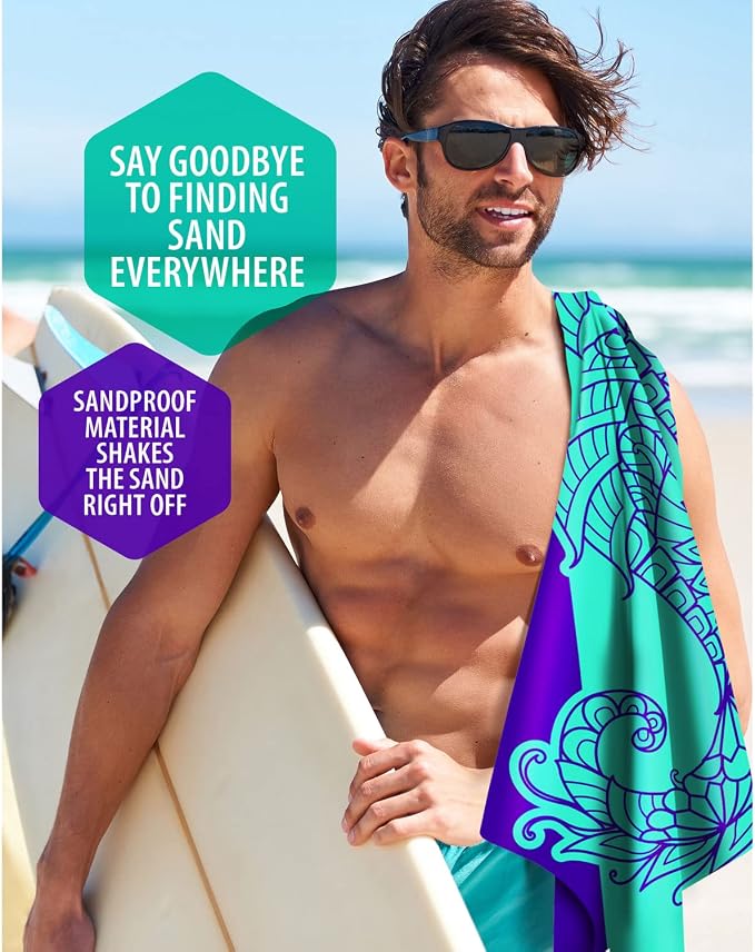 VENTURE 4TH Microfiber Beach Towel: Quick-Dry, Sandproof and Lightweight - Image 7