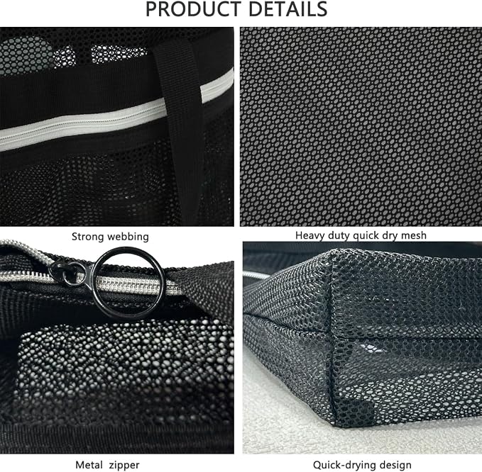 Mesh Shower Caddy Portable Quick Dry Tote Bag - Image 8