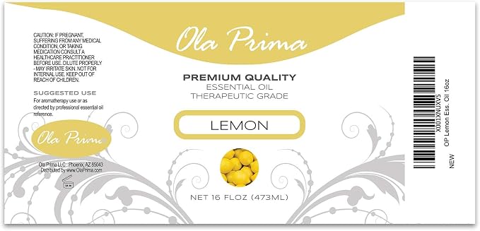 Ola Prima Oils Lemon Essential Oil 16oz Bulk, Essential Oil - Image 10