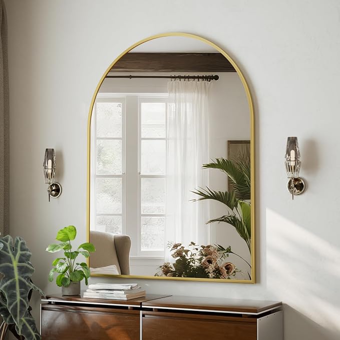 HARRITPURE 32"x42" Arched Bathroom Mirror - Image 2