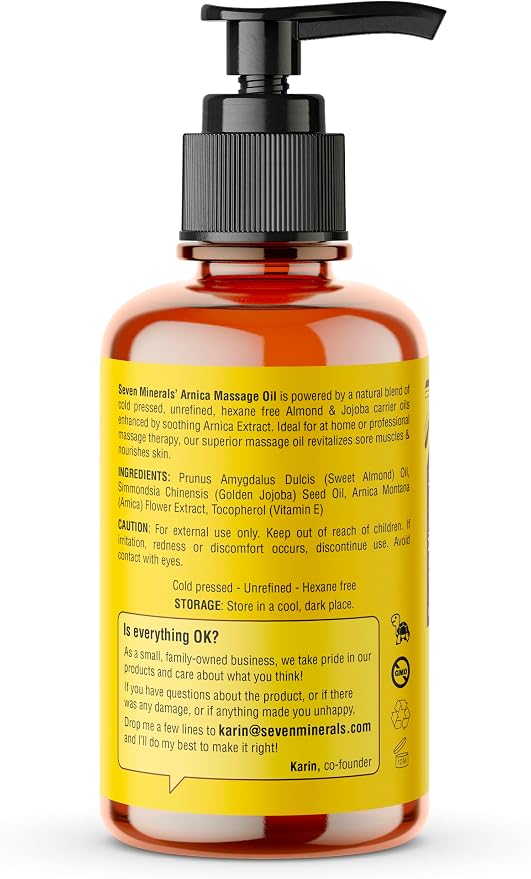 Seven Minerals Arnica Sore Muscle Massage Oil - Image 5