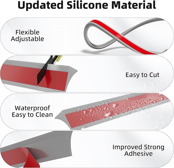 118inch Water Guard for Kitchen Sink，Silicone Rubber Kitchen Splash Guard - Image 3