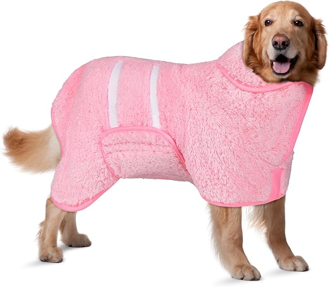Bienbee Dog Bathrobe, Quick Drying Super Absorbent Dog Robes by Bienbee