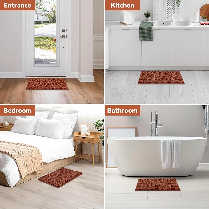 Bcoimo 24"×17" Chenille Bath Mat – Non-Slip - Image 7