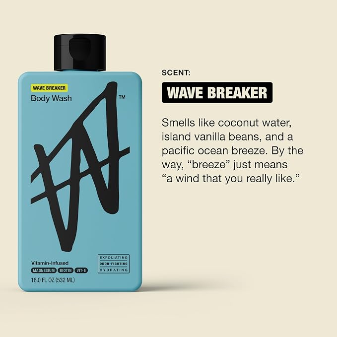 W By Jake Paul Body Wash for Men, Exfoliating Shower Gel - Image 5