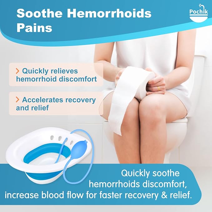 Pochik Sitz Bath for Toilet Seat Hemorrhoids and Postpartum Care, Yoni Steam - Image 3