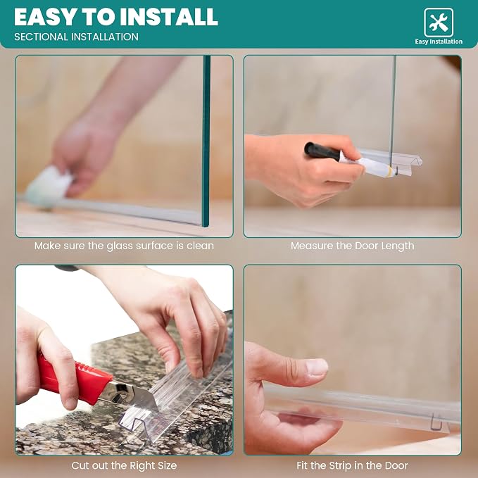 Bathroom Shower Glass Door Bottom Seal Strip - Image 8