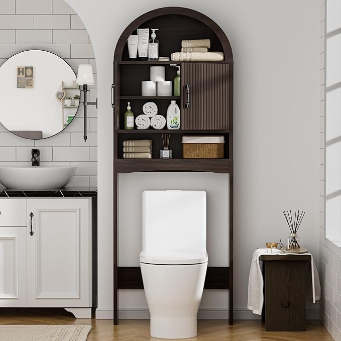 Spurgehom Over The Toilet Storage Cabinet, Bathroom Shelf Organizer Freestanding - Image 3