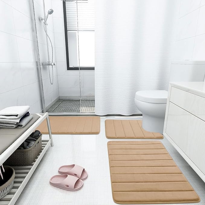 Buganda Memory Foam Bath Mat, Ultra Soft and Non-Slip Bathroom Rugs, Water - Image 6