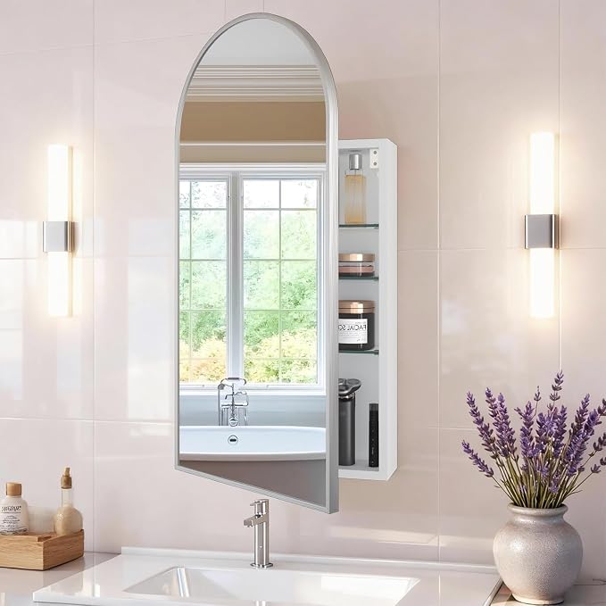 FKWin Arched Sliver Bathroom Medicine Cabinet by FKWinCreateCozyandHealthy