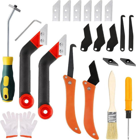 BDS-HOME 23 Pack Grout Removal Tool Kit, 2 Tile Grout Saws by BDS-HOME