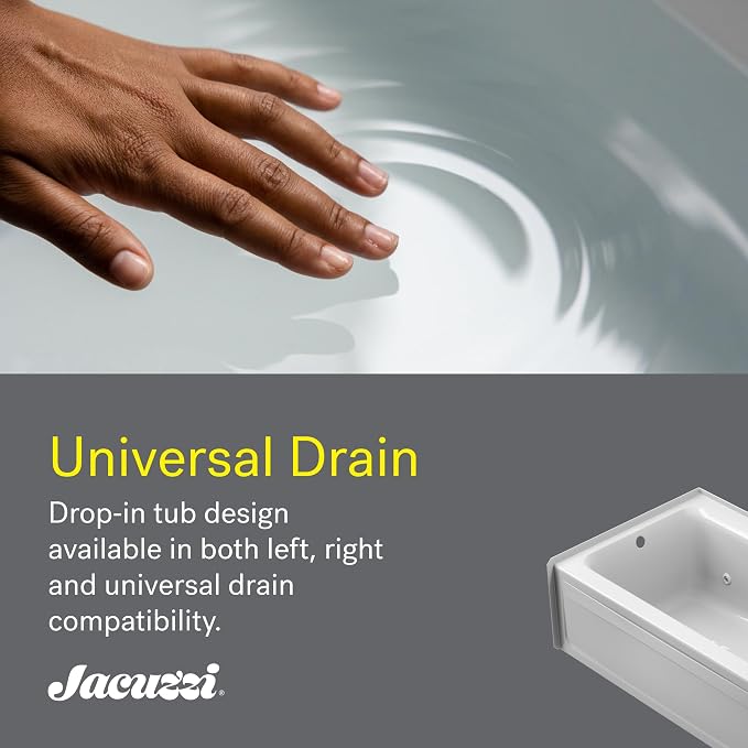Jacuzzi SIGNATURE Acrylic Drop-In Bathtub, Soaking Sanctuary, Slip Resistant - Image 6