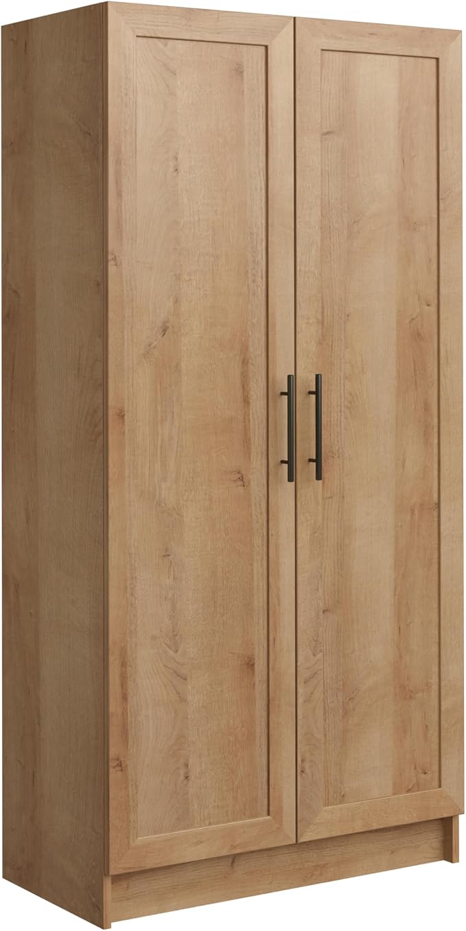 Prepac Natural Oak Elite 65" Tall Accent Kitchen Pantry Cabinet, Craft or by PREPACRTASTORAGEFURNITURE