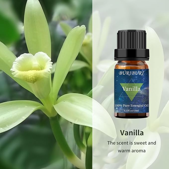 BURIBURI Orange Oil and Vanilla Essential Oil, 100% Pure, Organic Aromatherapy - Image 3